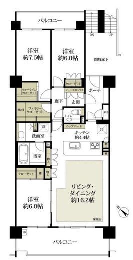 東京サーハウスリバーポート 2階 間取り図