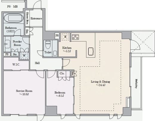 ディアナガーデン鷹番 1階 間取り図