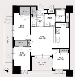 グランシティ蒲田東 3階 間取り図