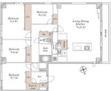 池田山スカイマンション 7階 間取り図