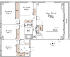 池田山スカイマンション 7階 間取り図