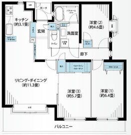 パーク・ハイム日吉本町 2階 間取り図