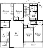 マンション雪谷テラス 3階 間取り図