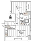 プレールドゥーク新宿御苑 13階 間取り図