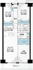 蒲田グリーンパーク 4階 間取り図