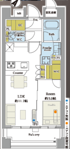 パークハウス八丁堀リバーサイド 11階 間取り図