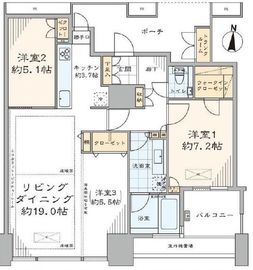 アルビン六本木レジデンス 36階 間取り図