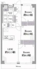 南千住スカイハイツ 2階 間取り図