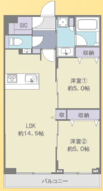 ベイクレストタワー 8階 間取り図