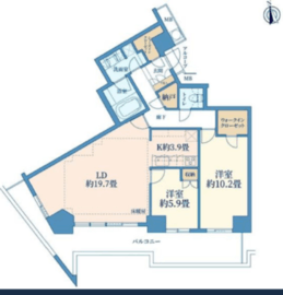 キャピタルマークタワー 33階 間取り図