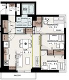 赤坂アーバンライフ 3階 間取り図