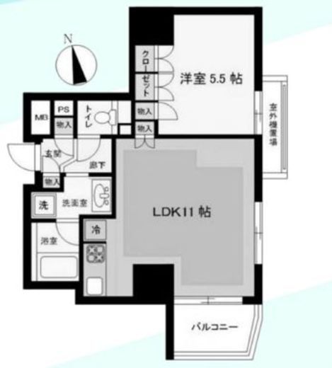グランスイート神楽坂 9階 間取り図