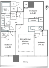 パークタワー晴海 30階 間取り図