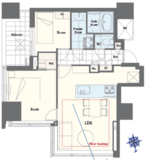 パークタワー芝公園 15階 間取り図