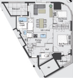 プラウド渋谷東 3階 間取り図
