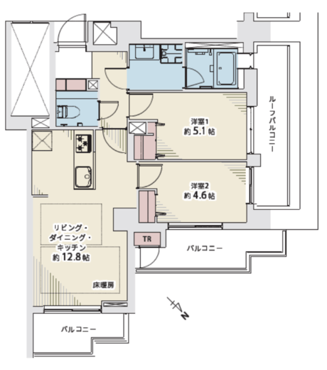 ファミールグラン恵比寿 4階 間取り図