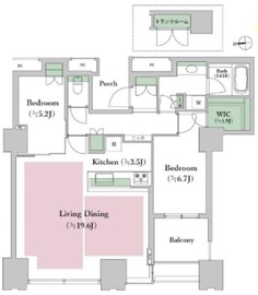 ワールドシティタワーズ キャピタルタワー 17階 間取り図
