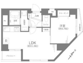ジェイパーク目黒祐天寺 5階 間取り図