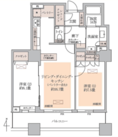 東京パークタワー 13階 間取り図