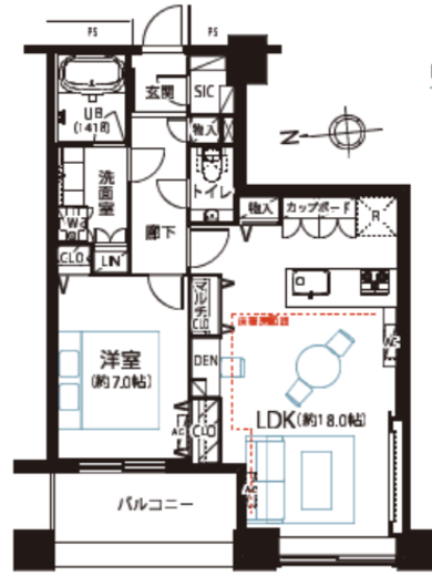 東京シーサウスブランファーレ 23階 間取り図