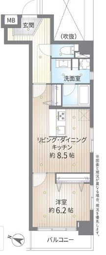 エクセレント三越前 5階 間取り図