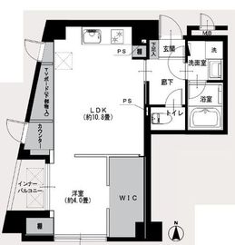 麻布十番ロイヤルプレイス 3階 間取り図