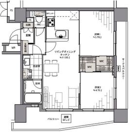 ミオカステーロ武蔵小山 12階 間取り図