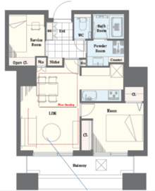 東京ツインパークス ライトウィング 21階 間取り図