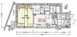 ルシェール赤坂 6階 間取り図