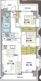サンティール三鷹ノースウイング 8階 間取り図