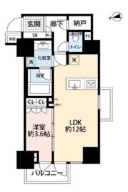ピアース浅草 13階 間取り図