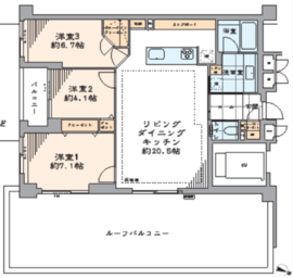 ディアパーク市ヶ谷南町 5階 間取り図