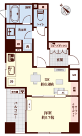 渋谷神山町レジデンス 14階 間取り図