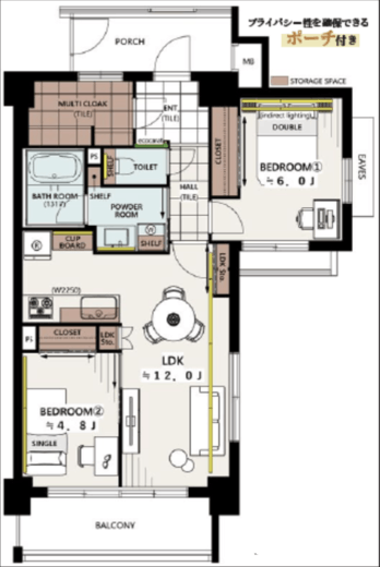 アイディーコート東新宿 12階 間取り図