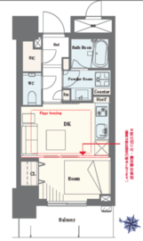 パークタワー西新宿 5階 間取り図