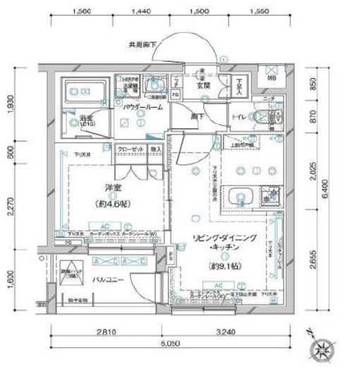 グランドコンシェルジュ千駄ヶ谷 3階 間取り図