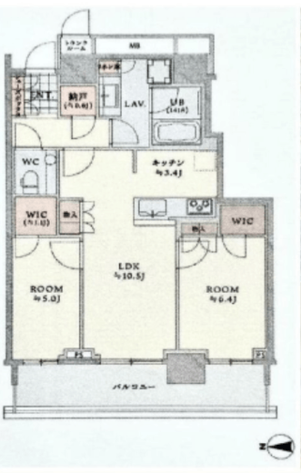 リヴシティ西早稲田 39階 間取り図