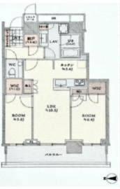 リヴシティ西早稲田 39階 間取り図