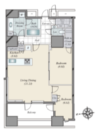 リヴシティ西早稲田 6階 間取り図