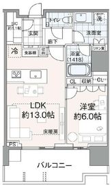 リヴシティ西早稲田 22階 間取り図