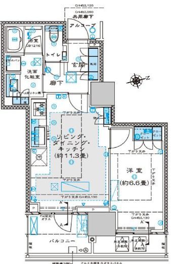 リヴシティ西早稲田 8階 間取り図