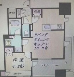 リビオレゾン新橋nex 9階 間取り図