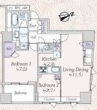 ブランズ明石町 4階 間取り図