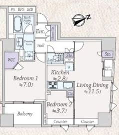 ブランズ明石町 4階 間取り図