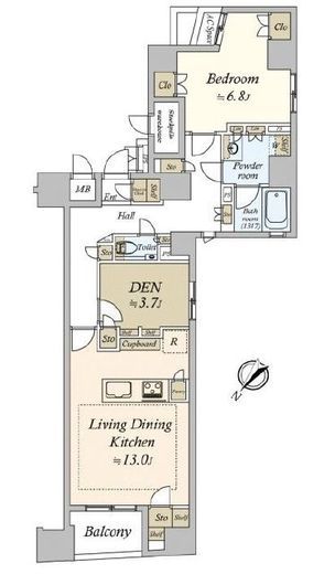プロスタイル日本橋馬喰町 8階 間取り図