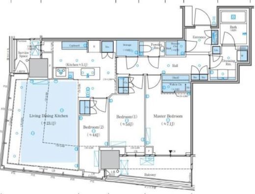 リヴシティ西早稲田 27階 間取り図