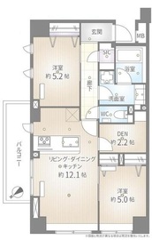 ランドステージ文京千石 4階 間取り図