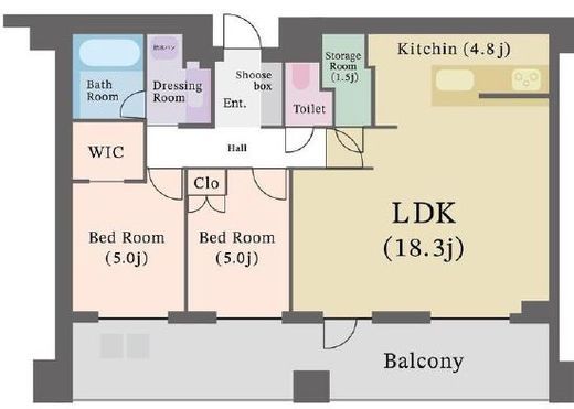 リヴシティ西早稲田 12階 間取り図