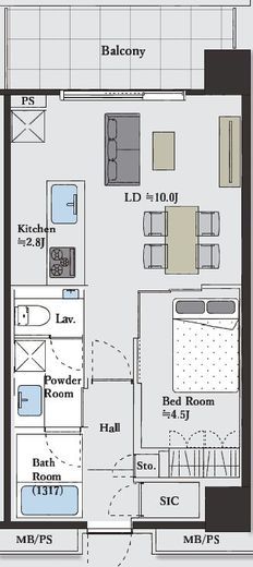 リヴシティ西早稲田 3階 間取り図