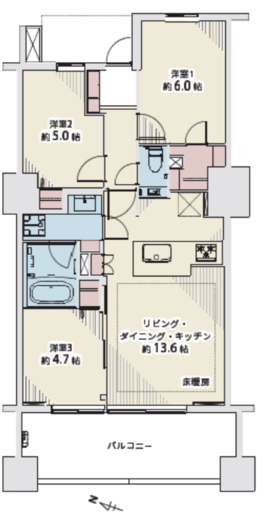 大江戸タワーレジデンス 25階 間取り図